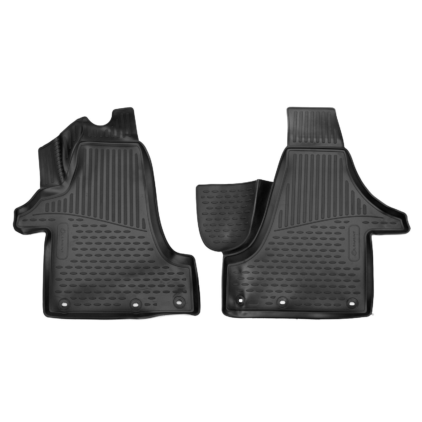 Tapis de sol en caoutchouc pour VW Transporter T6 depuis 2015 noir sur mesure