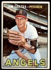 1967 TOPPS JIM COATES CALIFORNIA ANGELS #401 VG