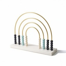 Perlen Ornament mit Metallrahmen moderne geometrische Skulptur kompakt f&uuml;r TV-Schrank