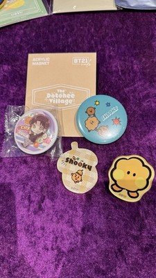 BT21 SUGA Shooky Bundle Set - Acrylic Magnet Stickers Badge Official BTS Kpop