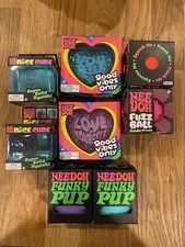 NeeDoh Lot Of 8 - Nice Cubes, Funky Pups, Good Vibes Only, Fuzz Ball, Glob!!!!