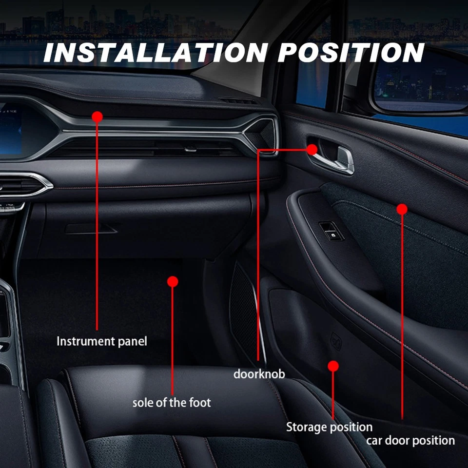 RGB Symphony Coche Atmósfera Interior LED Acrílico Guía Fibra Óptica Luz Ambiental Foto 3 de 4