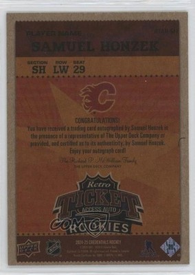 2024-25 Upper Deck Credentials - Retro Ticket Access Auto Rookies