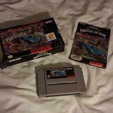 vtg Konami Teenage Mutant Ninja Turtles IV Turtles in Time SNES Box, Manual, 92