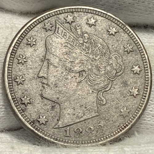 1883 Liberty Head V Nickel 5C Coin ~ WITH CENTS ~ High Grade Full LIBERTY (L218)