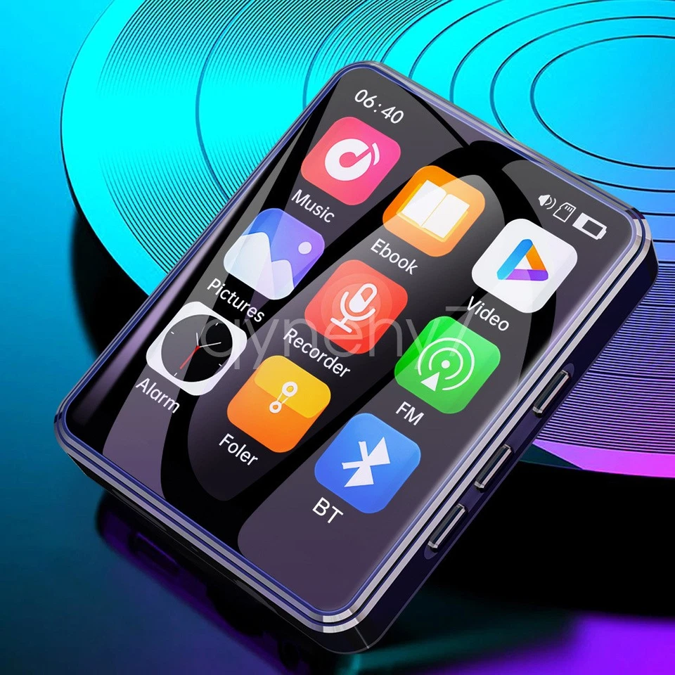 Portable MP4 MP3 Player Bluetooth 5.3 Touch Screen FM Radio Music Speaker Video - Image 4 of 4