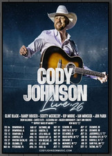 Cody Johnson Live 26 North America Tour 2026 Schedule Tour Dates Poster