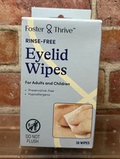 Foster & Thrive Rinse Free Eyelid Wipes / Lid Scrub 30ct