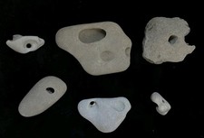 Hag Stone, Fairy Stone, Hex Stone, Naturally Formed, Beach Rock with Hole, Lot 