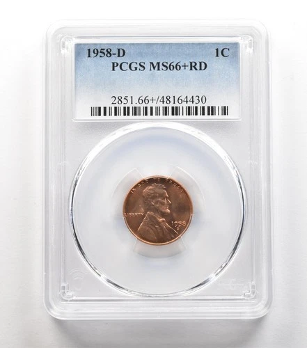 1958-D Lincoln Wheat Cent MS66+ RD PCGS *6748