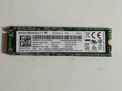 Union Memory AH631 LENSE40256GMSP34MESTB3A 256 GB PCIe Gen3 80mm Solid State