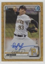 2020 Bowman Draft Chrome Picks Gold Wave Refractor 14/50 Logan Hofmann Auto 01qn