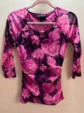 INC International Concepts Purple Floral Size Medium Excellent Condition