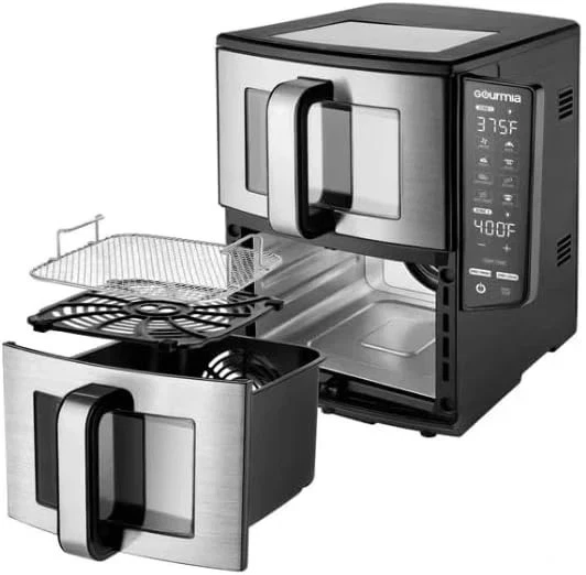 Gourmia GAF1190 11Qt Dual Basket Air Fryer Oven 1700W Touchscreen NEW - Image 2 of 4
