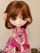 OOAK Custom Blythe Doll White Skin Kimono Retro Showa Japanese Collectible Doll