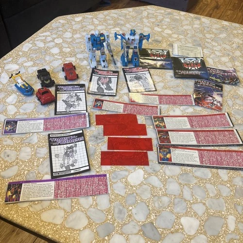 1980s Transformers Jumpstarter Topspin Twin Twist  Hasbro Cars and instructions