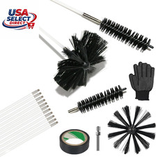 15 Feet Dryer Vent Cleaner Kit with 6" Brush Head  Nylon Rods