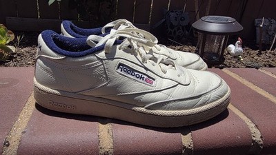 Reebok Club C 85 Vintage Sneaker Men's Size 9.5 White And Blue