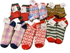 12 - Adult Socks: 6 Cozy Socks & 6 Poly Socks , New With Tags