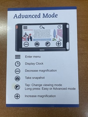 Optelec Compact 6 HD Speech Digital Touch Screen Vision Magnifier Reading Aid