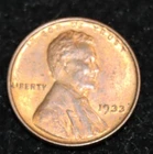 1933 Lincoln Cent AU Almost Uncirculated