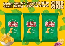 Golden Wonder Cheese & Onion Crisps 6X25g - (Pack of 3) | UK Free Dispatch
