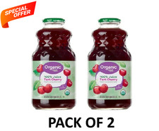 Great Value Organic 100 Tart Cherry Juice, 32 fl oz, Pack of 2