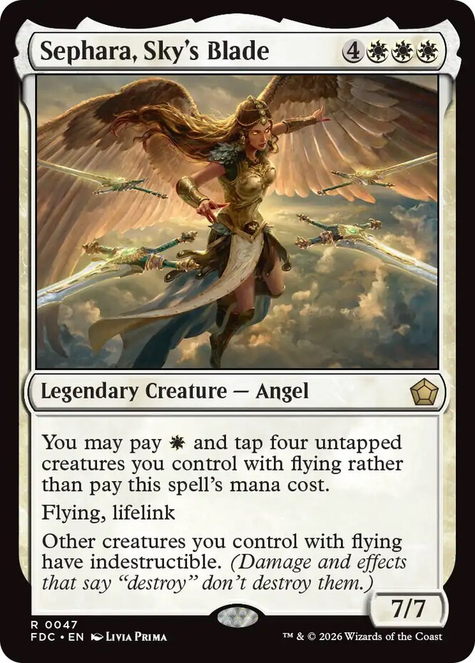 x1 Sephara, Sky's Blade R MTG Commander: Foundations M/NM, English