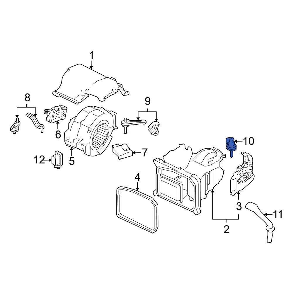 For Audi R8 2008-2015 Audi 1J0907543A A/C Evaporator Temperature Sensor