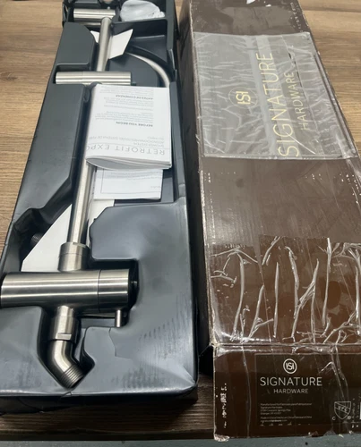 Signature Hardware SHSR7010ZBN Retrofit Shower with Slide Bar - Brushed Nickel R - Picture 1 of 3