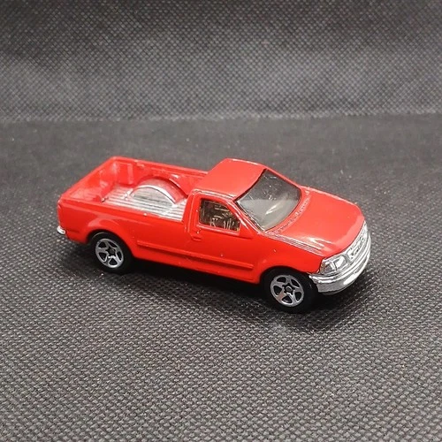 Vintage 1997 Hot Wheels Ford F-150 Pickup Truck #513 Red w/Chrome 5 Spoke