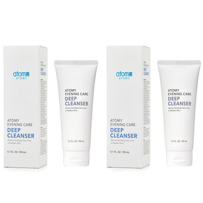 ATOMY Evening Care Deep Cleanser - 150Ml X 2 Pack, Facial Foam, Face Wash