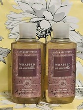 2 Bath Body Works Wrapped In Vanilla Shower Gel Body Gel Wash 10oz
