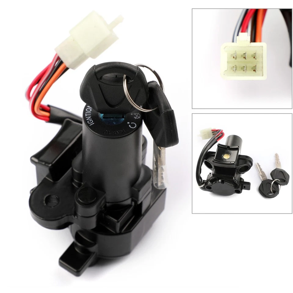 Interruptor de encendido Juego de bloqueo de tapa de gas combustible para Kawasaki KLX250SF KLX250S KLX125 KL110 Foto 4 de 4