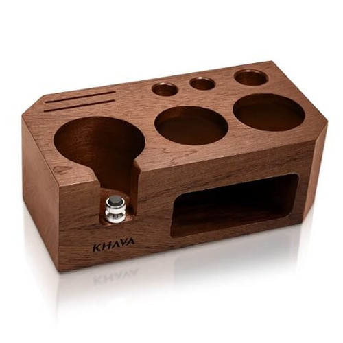 Espresso Tamping Station | Wooden Coffee Tamper 51/54 mm (Horizontal) Brown