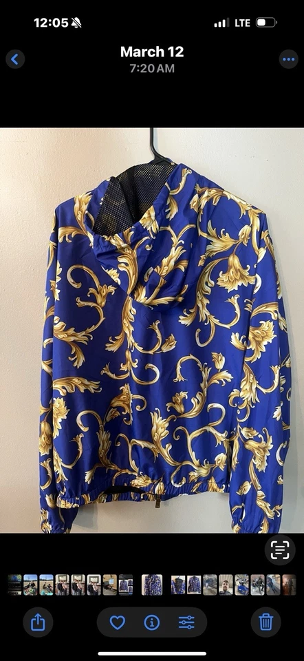 Chaqueta Versace ligera azul para hombre Foto 3 de 3