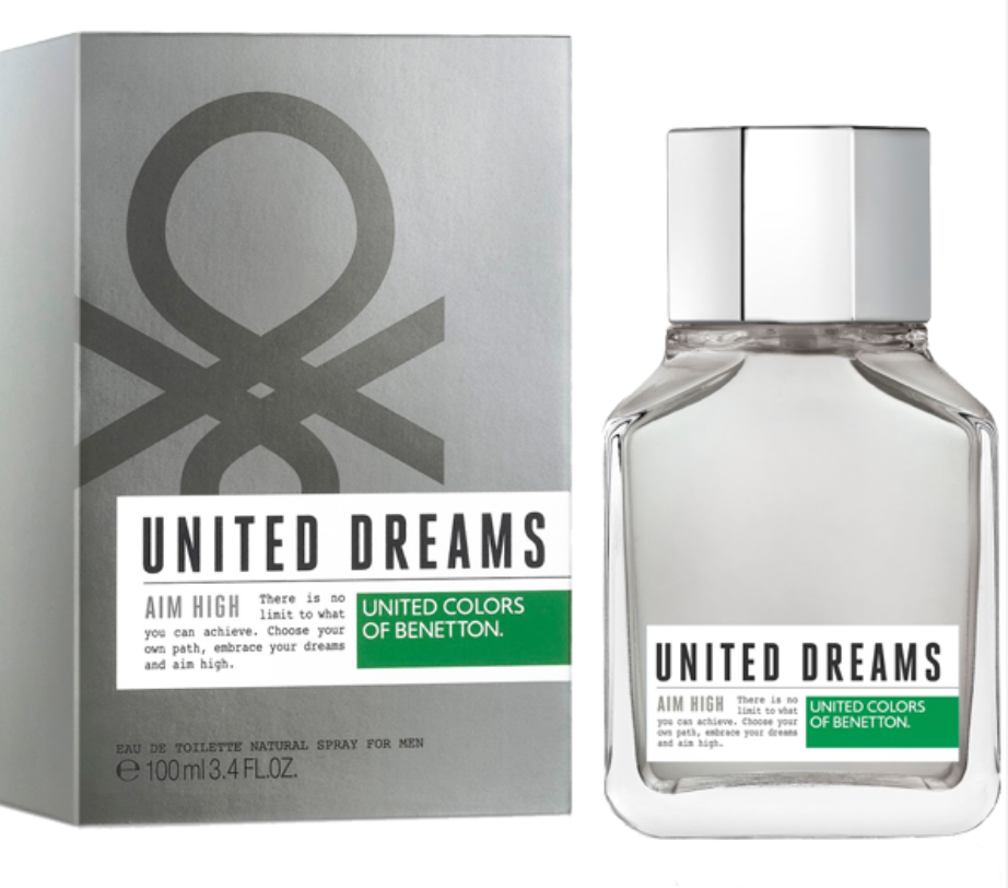 Benetton United Dreams Aim High Eau de Toilette 100ml Spray For Men NEW & SEALED
