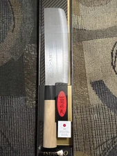 Tsubazo Nakiri Stainless Steel Kitchen Knife Made in Japan, Wooden Handle *NEW*