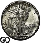 1942-S Walking Liberty Half Dollar, Choice Gem BU++