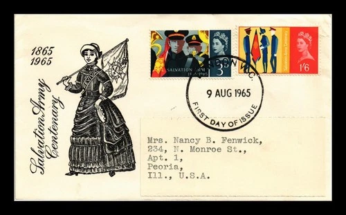 COVER SALVATION ARMY CENTENNIAL CANADA FIRST DAY ISSUE COMBO