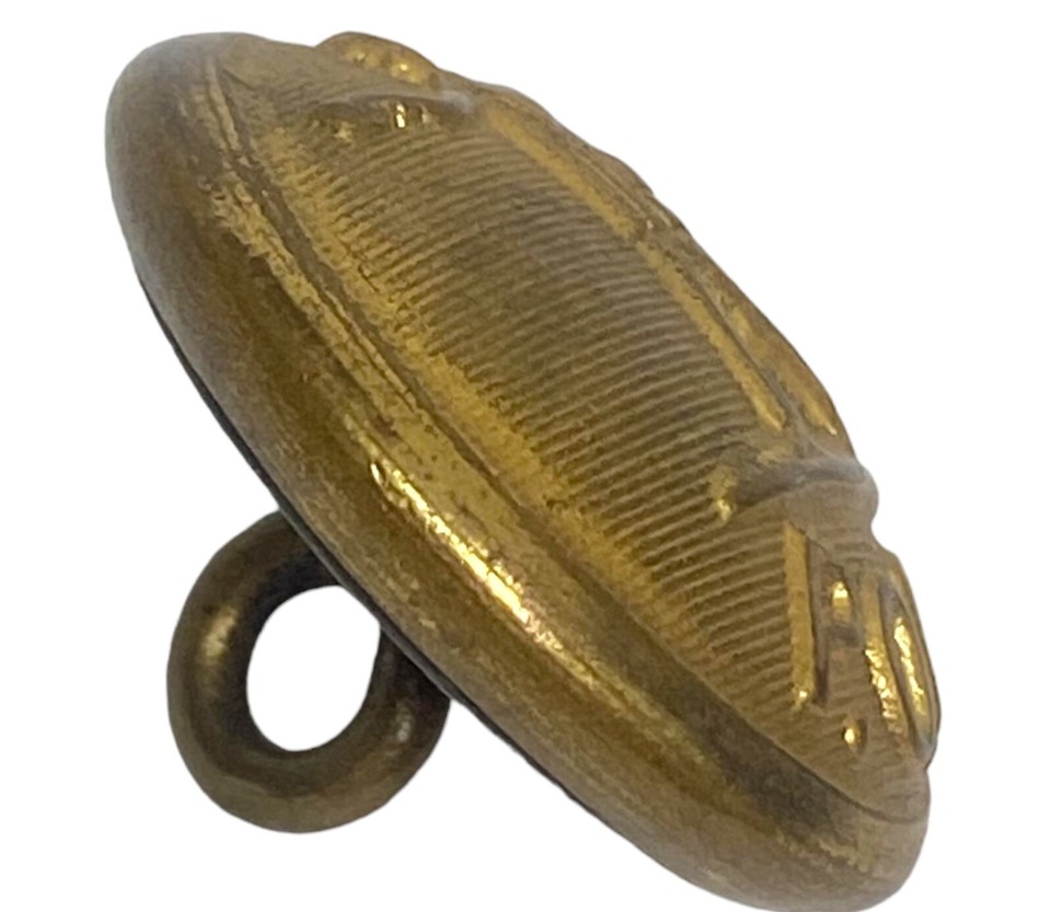 Post Office Delivery P.O.D. Coat Button Browning King & Co Gold tone