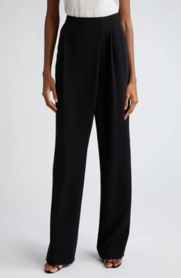New! $395 Cinq à Sept Juliet Straight Leg Pants Black Sz 00