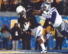WEST VIRIGINA MOUNTAINEERS KEVIN WHITE HAND SIGNED 8X10 PHOTO B W/COA NFL DRAFT