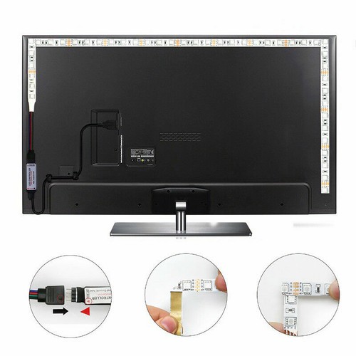 USB TV PC LED STRIP LIGHT KIT RGB COLOUR CHANGING BACKLIGHT WIRELESS REMOTE UK - Picture 6 of 28