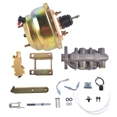 Front Power Disc Brake Conversion 8 Inch Dual Booster Fits for Bel Air 1955-1957
