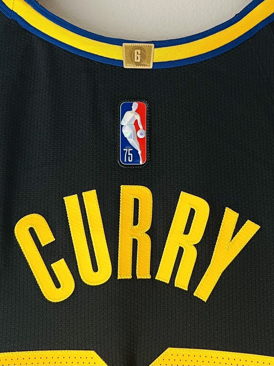 Golden State Warriors Stephen Curry Autographed White Nike Association  Edition 75th Anniversary Logo Jersey Size 48 Beckett BAS QR Stock #216027