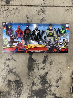 Marvel SpiderMan Action Figure 6 Pack Titan Hero Spider-Man Exclusive Doc Ock