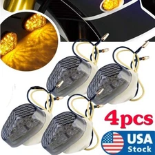 4Pcs Smoke Flush Mount LED Turn Signal Light Blinker Fits Yamaha YZF R1 R6 R6S