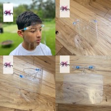 2x12$transparent face mask with plastic shield, Adults Or Kids Over 11yrs Old