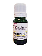 Citrus Bliss Pure Essential Oil Blend 10 ml Green Glass Bottle w Eurodropper Lid